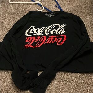 Coca-Cola Black long sleeve Tee with Red and White Logo